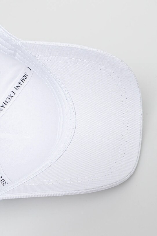 Bavlněná baseballová čepice Armani Exchange bílá XW000956.AF13848.NOS