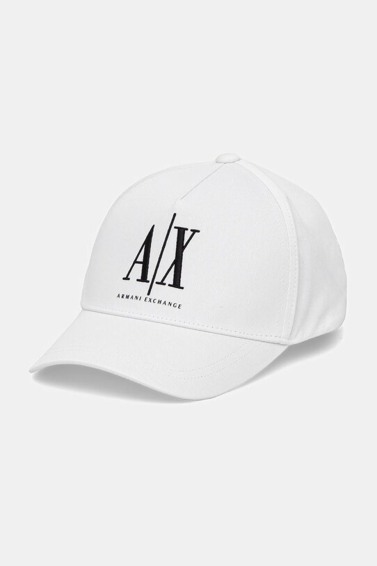 Armani Exchange berretto da baseball in cotone cotone bianco XW001179.AF14711.NOS