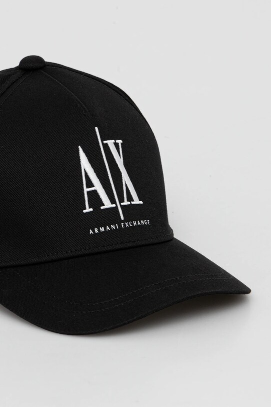 Armani Exchange berretto da baseball in cotone nero XW001179.AF14711.NOS