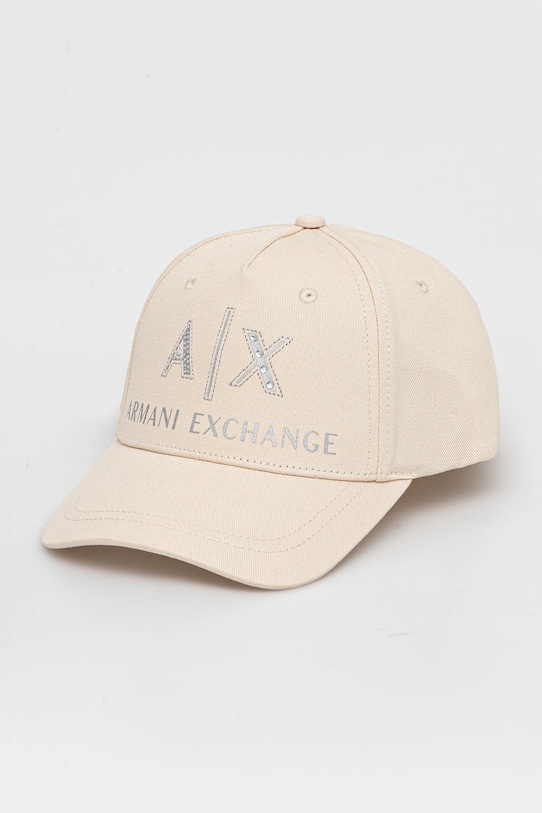 Bavlnená šiltovka Armani Exchange bavlna béžová XW000873.AF13334