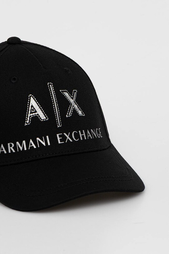 Бавовняна бейсболка Armani Exchange XW000873.AF13334 чорний SS25