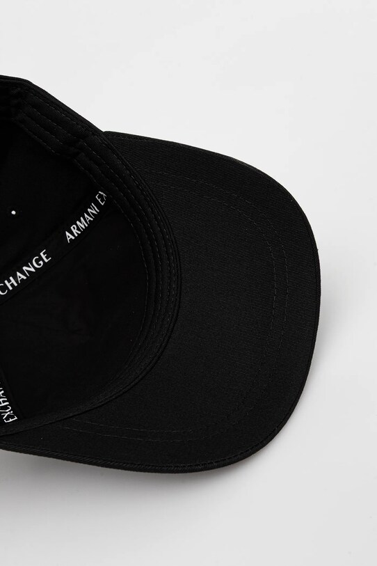 Бавовняна бейсболка Armani Exchange чорний XW000873.AF13334