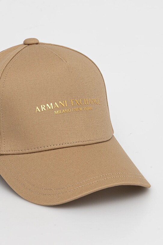 Armani Exchange czapka z daszkiem bawełniana 944207.3R130 zielony SS25