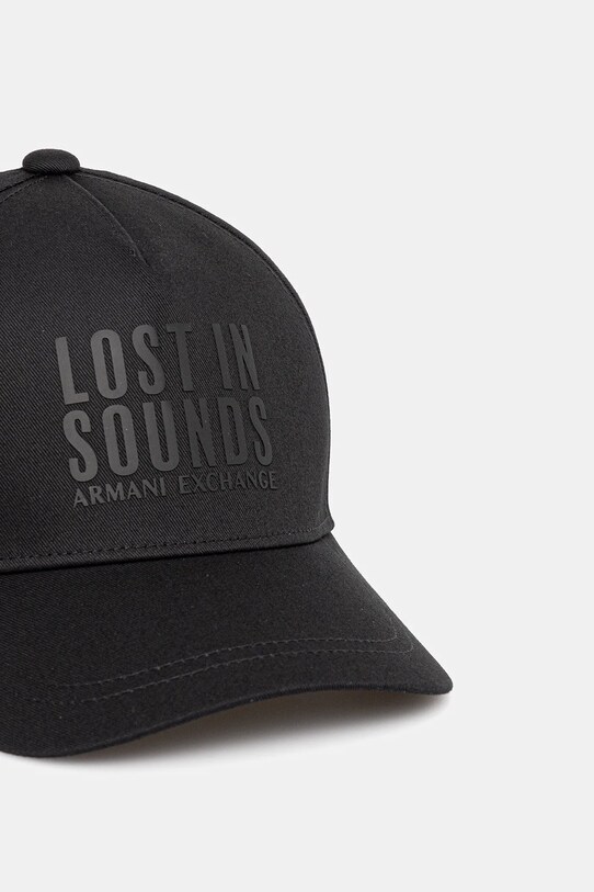 Bavlněná baseballová čepice Armani Exchange XW000888.AF13432 černá SS25