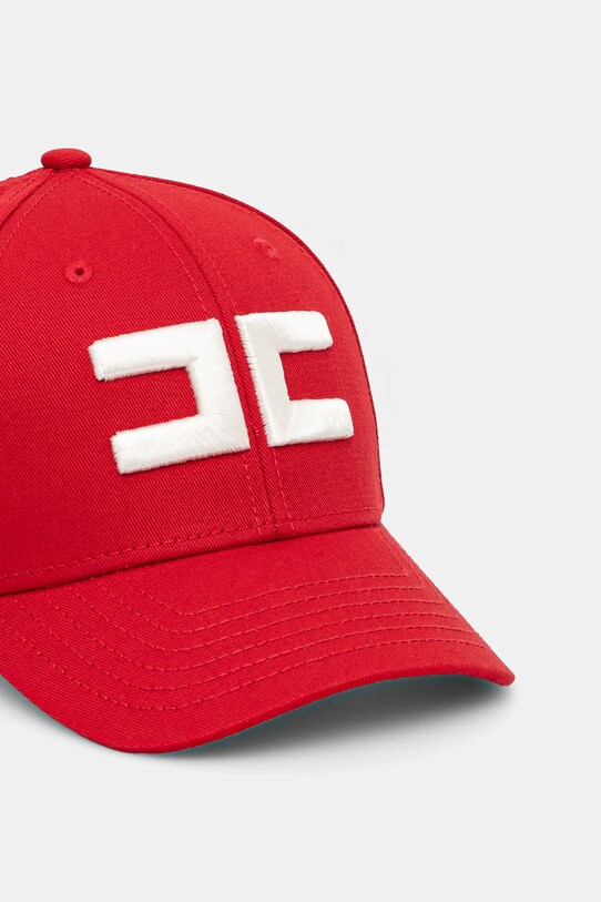 Βαμβακερό καπέλο του μπέιζμπολ Elisabetta Franchi CL06F51E2 κόκκινο SS25