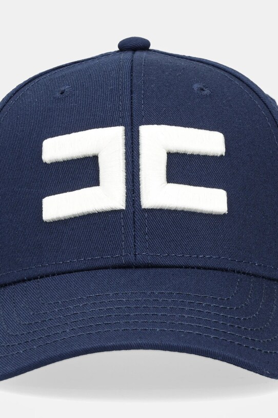 Βαμβακερό καπέλο του μπέιζμπολ Elisabetta Franchi CL06F51E2 σκούρο μπλε SS25