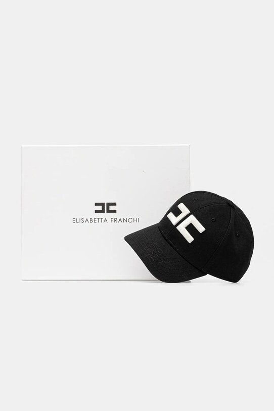 Elisabetta Franchi pamut baseball sapka CL06F51E2 fekete