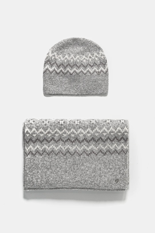 Шапка и шарф с примесью шерсти Guess с добавлением шерсти серый W5PZ18.Z3LQ0