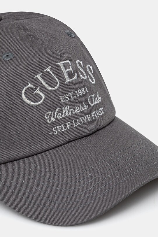 Guess czapka z daszkiem bawełniana LUREX V5RZ03.WFKN0 szary SS25