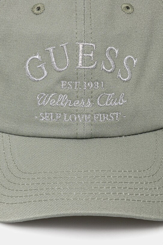 Бавовняна бейсболка Guess LUREX V5RZ03.WFKN0 зелений SS25
