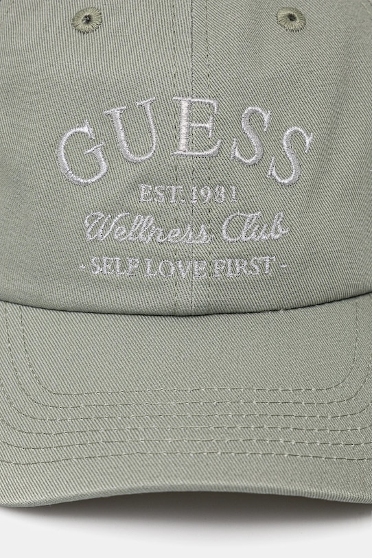 Бавовняна бейсболка Guess LUREX V5RZ03.WFKN0 зелений SS25