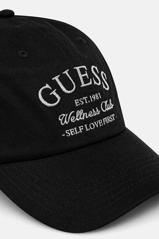 Бавовняна бейсболка Guess LUREX V5RZ03.WFKN0 чорний SS25