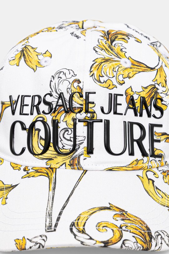 Βαμβακερό καπέλο του μπέιζμπολ Versace Jeans Couture 78HAZK10.ZG364 λευκό SS25