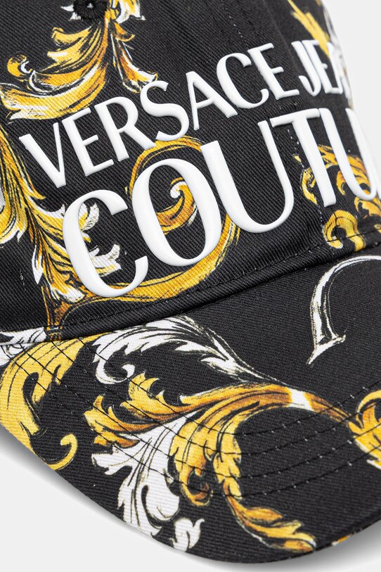 Βαμβακερό καπέλο του μπέιζμπολ Versace Jeans Couture 78HAZK10.ZG364 μαύρο SS25