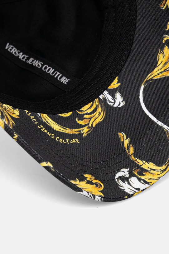 Βαμβακερό καπέλο του μπέιζμπολ Versace Jeans Couture μαύρο 78HAZK10.ZG364