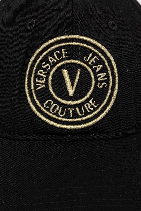 Versace Jeans Couture czapka z daszkiem bawełniana 78HAZK26.ZG366 czarny SS25