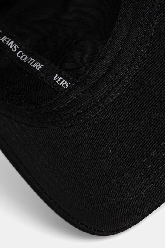 Βαμβακερό καπέλο του μπέιζμπολ Versace Jeans Couture μαύρο 78HAZK26.ZG366