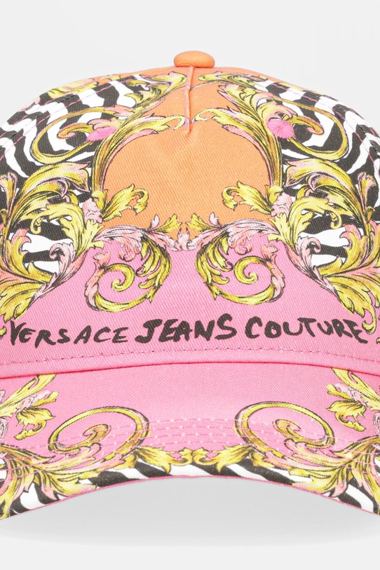 Bavlnená šiltovka Versace Jeans Couture 78HAZK59.ZG371 ružová SS25