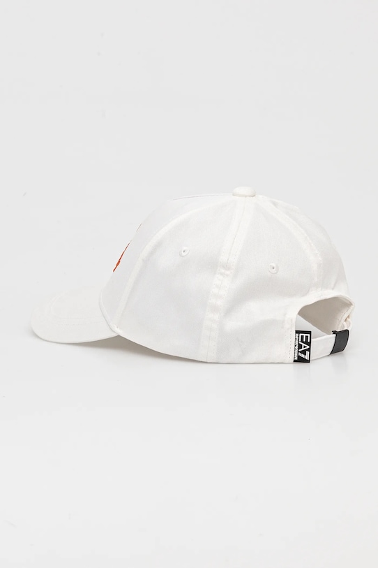 Akcesoria EA7 Emporio Armani czapka z daszkiem bawełniana AF13034.7W000334 biały