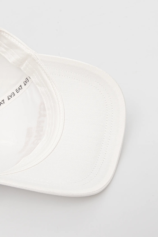 EA7 Emporio Armani czapka z daszkiem bawełniana biały AF13034.7W000334