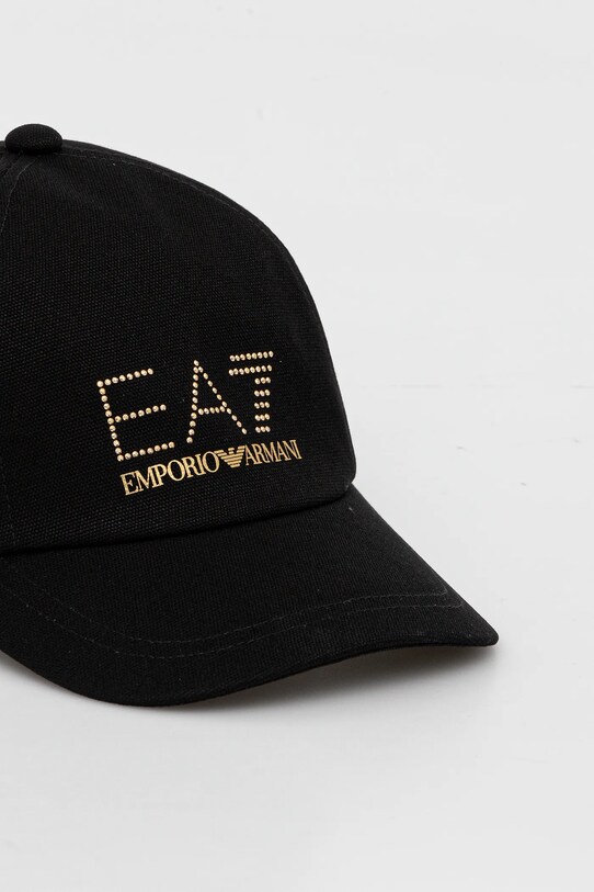 Бавовняна бейсболка EA7 Emporio Armani AF13009.7W000327 чорний SS25