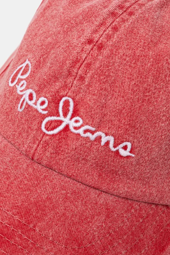 Pepe Jeans czapka z daszkiem bawełniana WEI CAP PL040364 różowy SS25