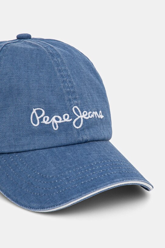 Pepe Jeans șapcă de baseball din bumbac WEI CAP PL040364 albastru SS25