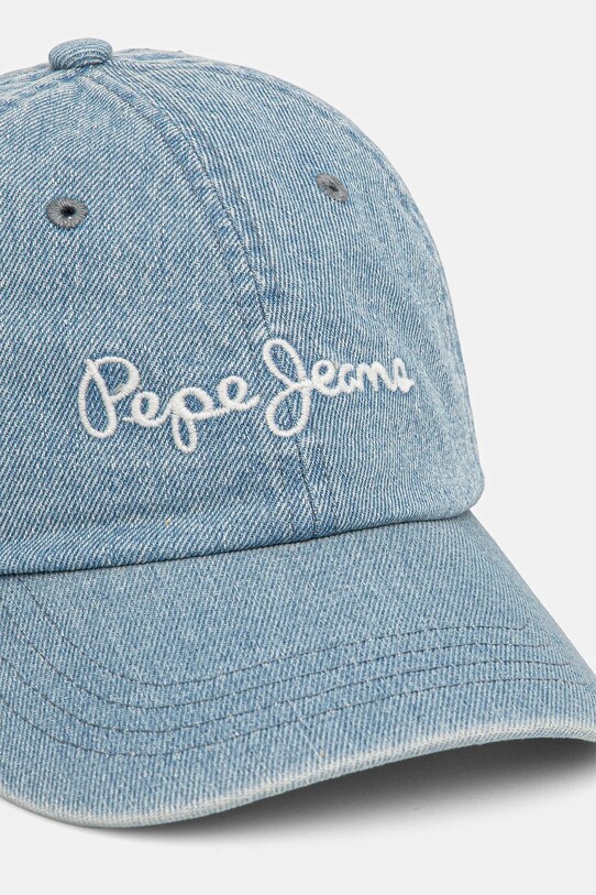 Bavlněná baseballová čepice Pepe Jeans MARIAN CAP PL040365 modrá SS25