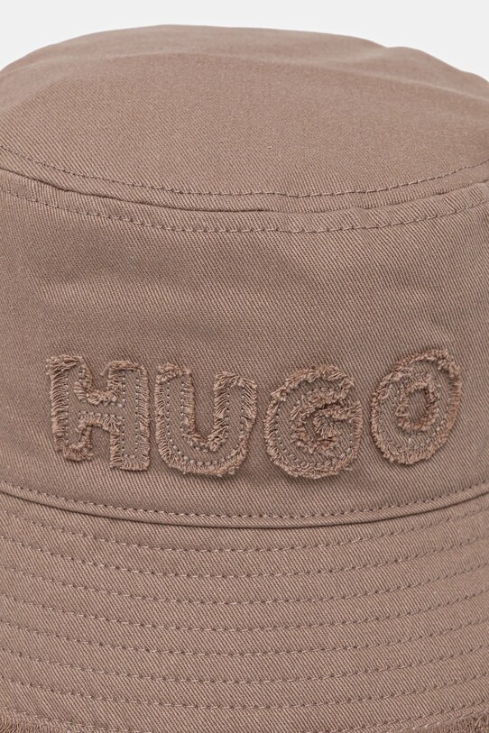 HUGO kapelusz bawełniany 50540948 zielony SS25
