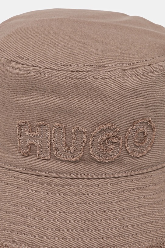 Бавовняний капелюх HUGO 50540948 зелений SS25