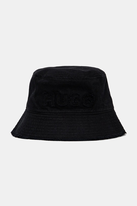 HUGO palarie din bumbac bumbac negru 50540948