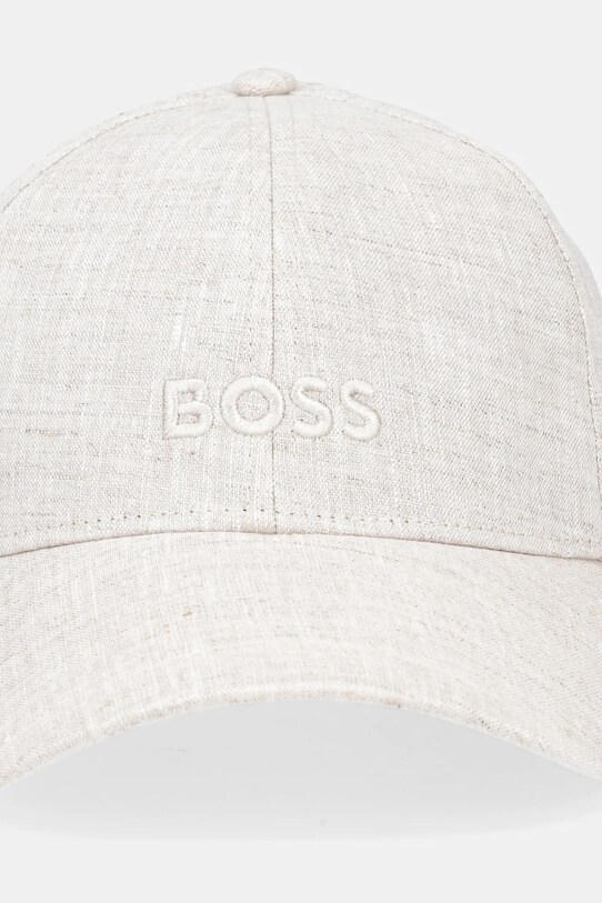 BOSS berretta con visiera in lino 50539507 beige SS25