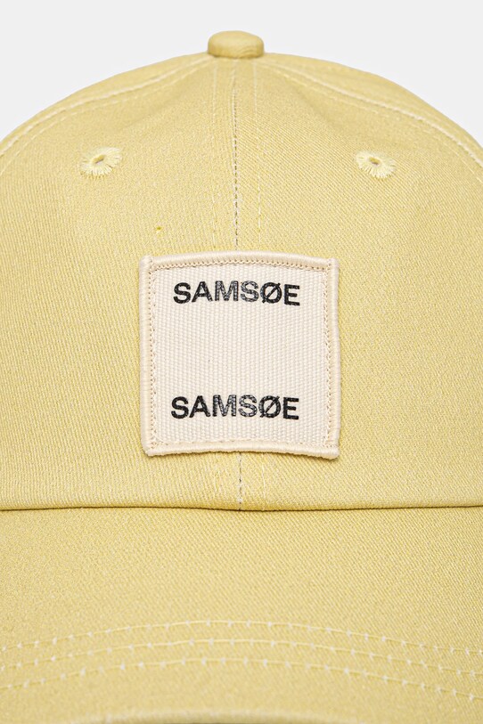 Бавовняна бейсболка Samsoe Samsoe SASAMSOE F25100107 жовтий SS25