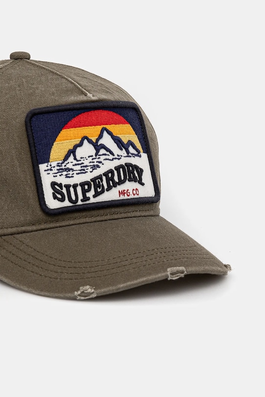 Superdry pamut baseball sapka W9010177A.6JE zöld SS25