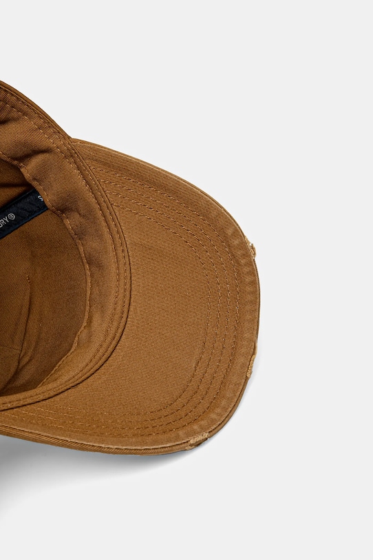 Βαμβακερό καπέλο του μπέιζμπολ Superdry καφέ W9010177A.8MA