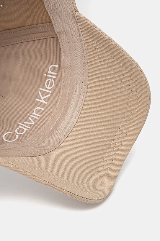 Bavlnená šiltovka Calvin Klein béžová K60K612910