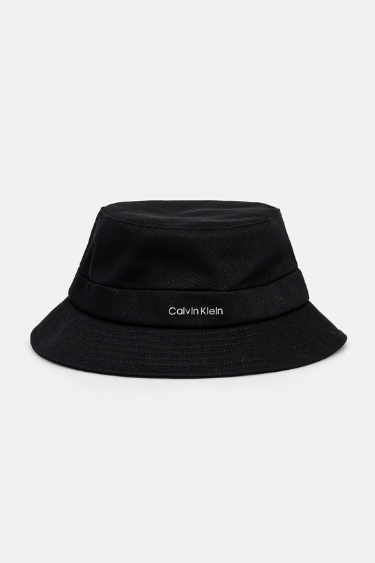 Bavlnený klobúk Calvin Klein bavlna čierna K60K613161
