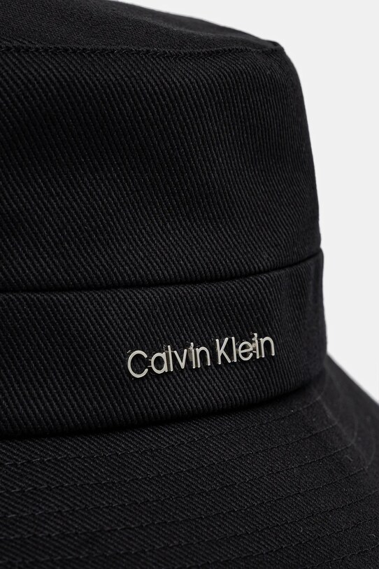 Bavlněný klobouk Calvin Klein K60K613161 černá SS25