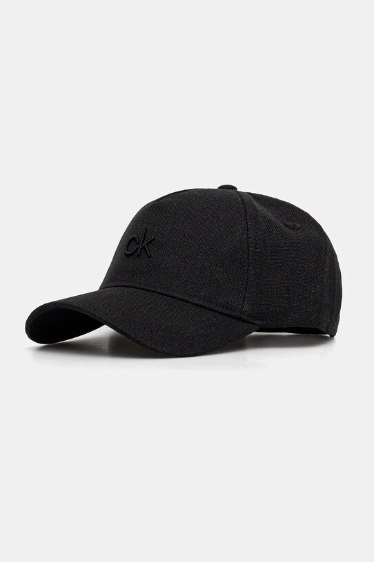 Льняная кепка Calvin Klein аппликация чёрный K60K613118