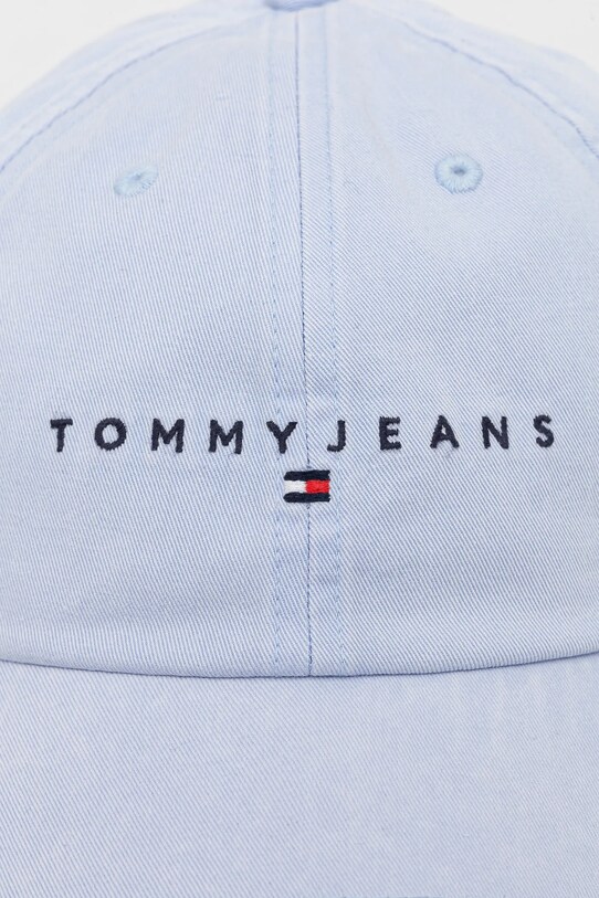Хлопковая кепка Tommy Jeans AW0AW17308 голубой SS25