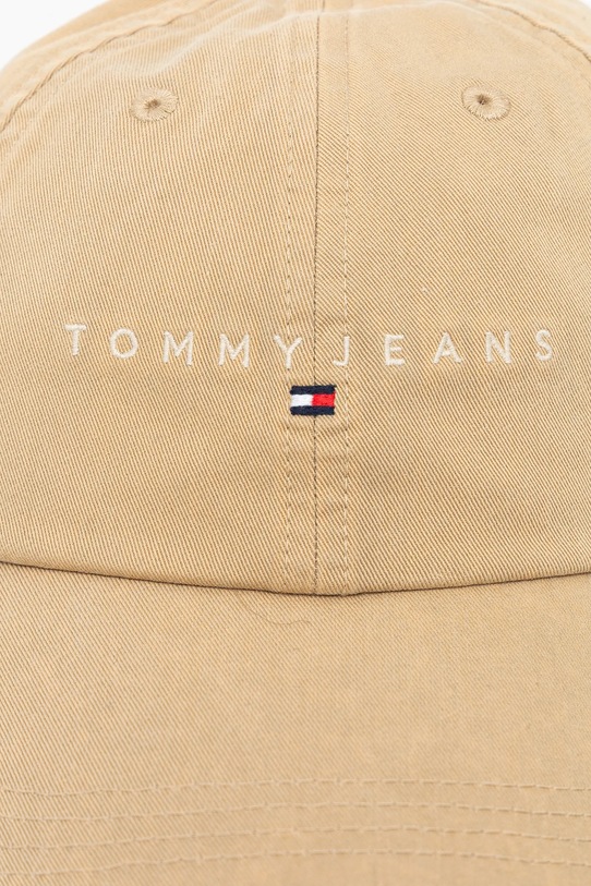 Бавовняна бейсболка Tommy Jeans AW0AW17308 бежевий SS25