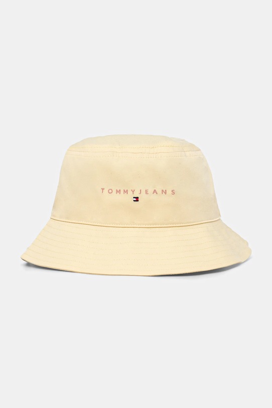Tommy Jeans kapelusz bawełniany aplikacja żółty AW0AW17311