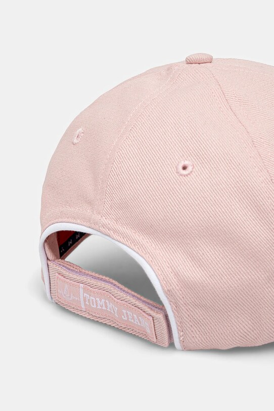 Accesorii Tommy Jeans șapcă de baseball din bumbac AW0AW17315 roz