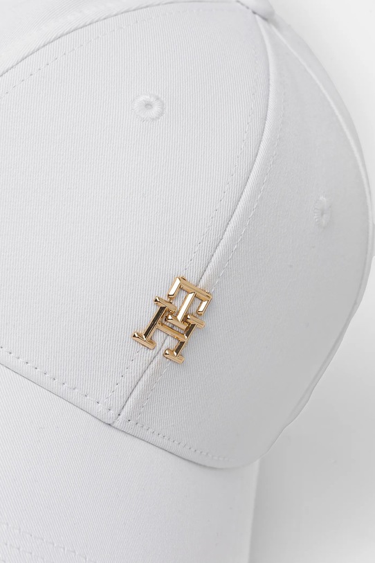 Tommy Hilfiger czapka z daszkiem bawełniana AW0AW17128 biały SS25
