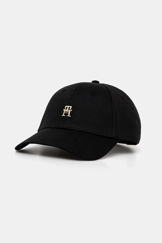 Bavlněná baseballová čepice Tommy Hilfiger bavlna černá AW0AW17128