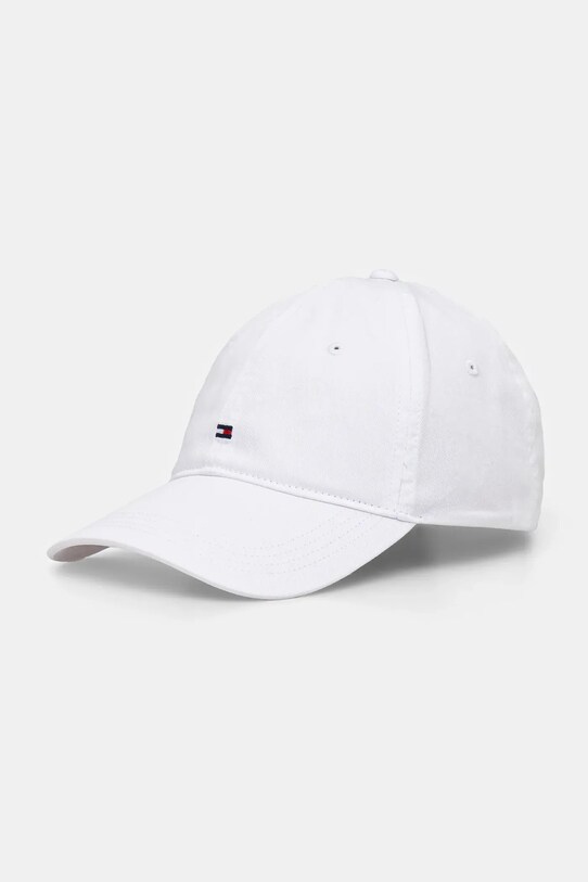 Tommy Hilfiger șapcă de baseball din bumbac bumbac alb AW0AW17131