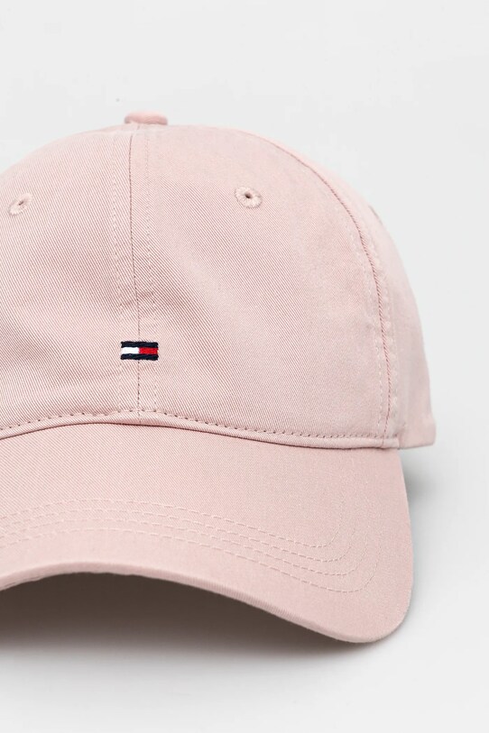 Bavlnená šiltovka Tommy Hilfiger AW0AW17131 ružová SS25