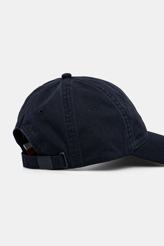 Akcesoria Tommy Hilfiger czapka z daszkiem bawełniana AW0AW17131 granatowy