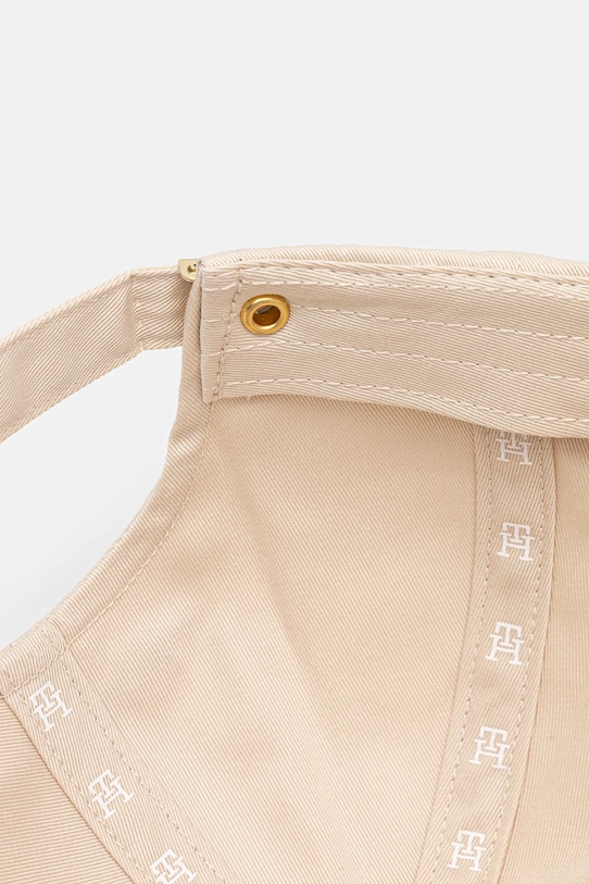 Bavlněná baseballová čepice Tommy Hilfiger béžová AW0AW17138