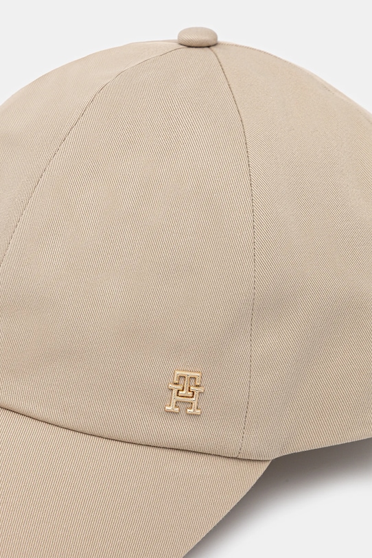Tommy Hilfiger czapka z daszkiem bawełniana AW0AW17138 beżowy SS25